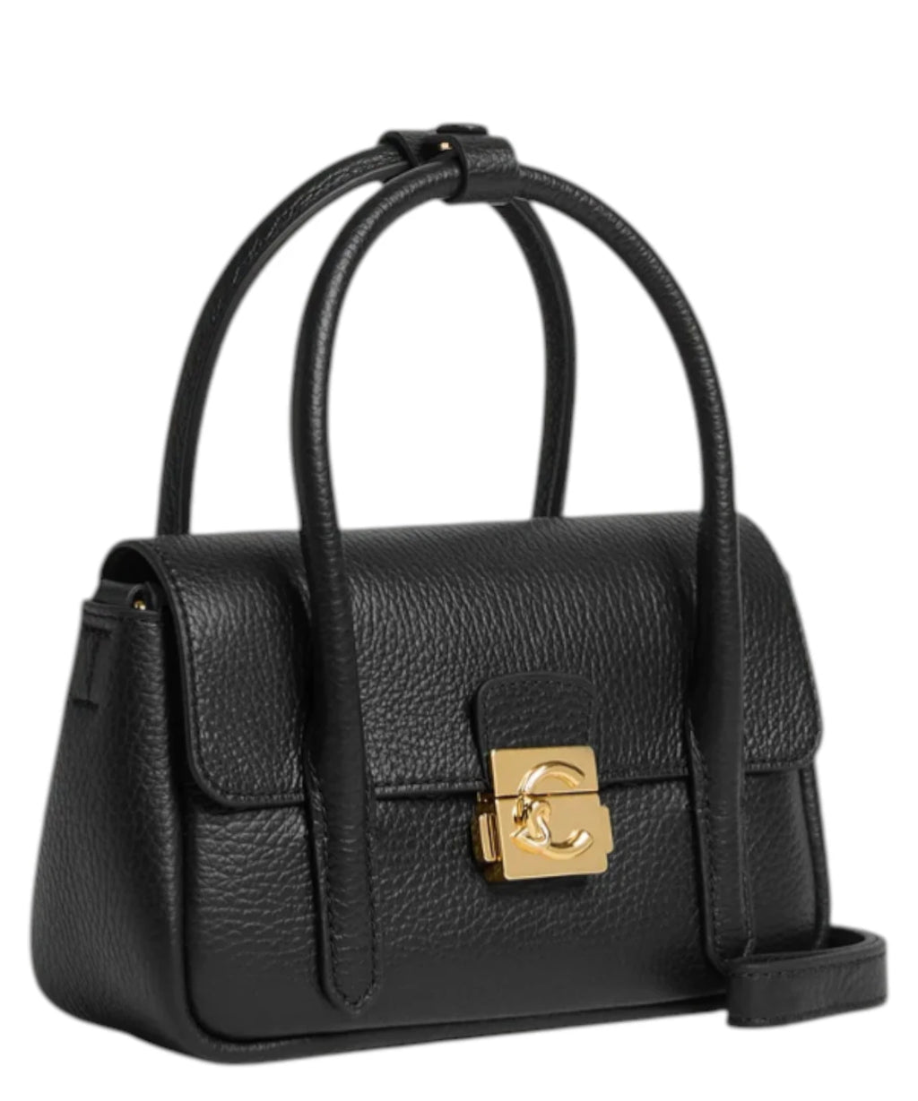 Sac Coccinelle C-Me Lock Mini en cuir avec bandoulière