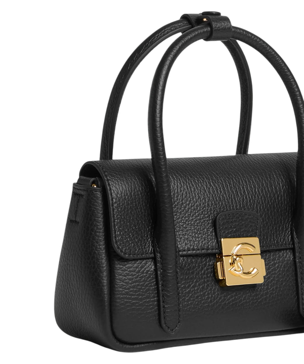 Sac Coccinelle C-Me Lock Mini en cuir avec bandoulière