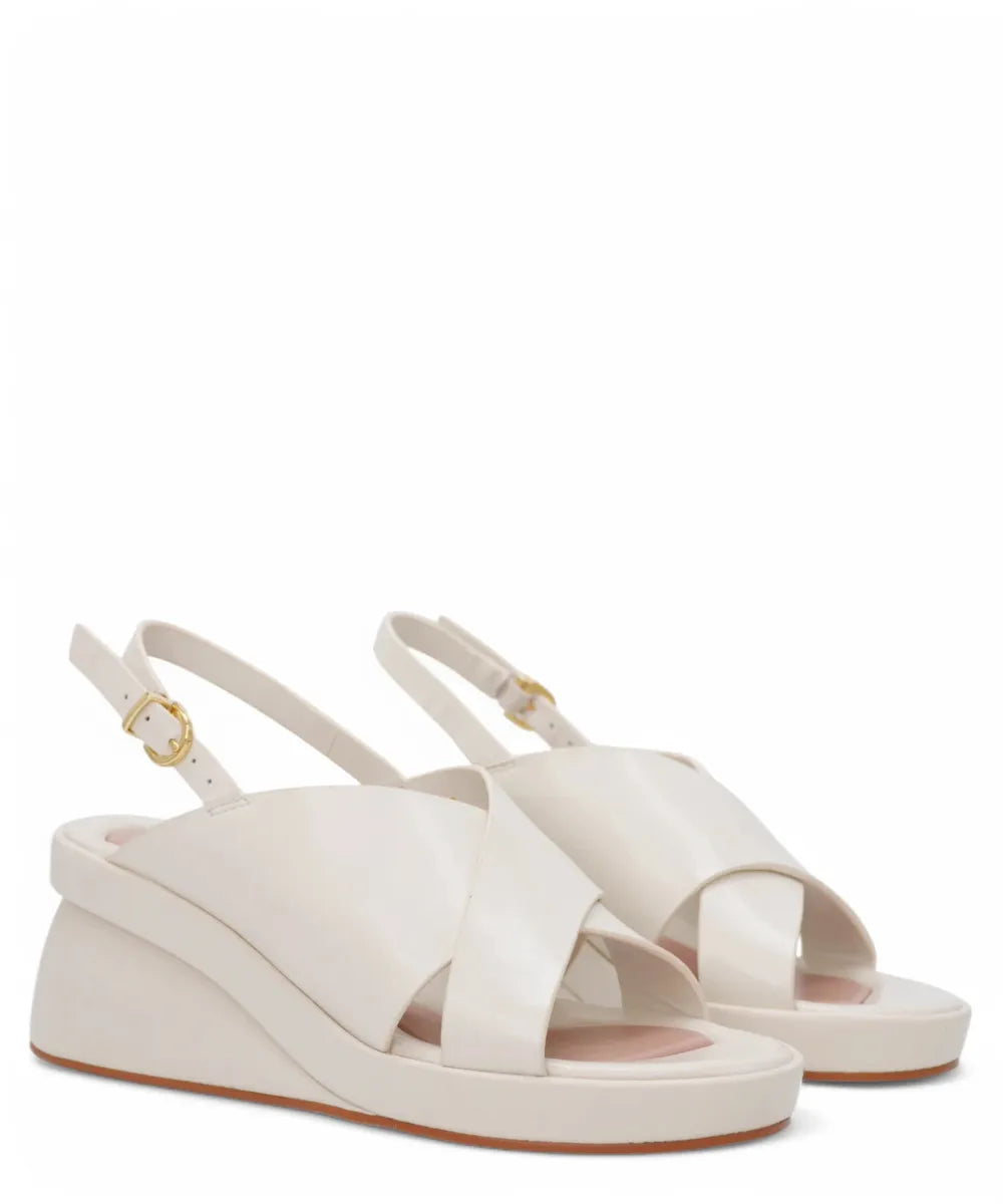 Sandalo con Zeppa in Pelle e Fasce ad Incrocio-Vivien Lee-Sandali-Vittorio Citro Boutique