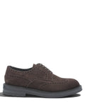 Stringata Brogue Uomo in Camoscio Testa di Moro