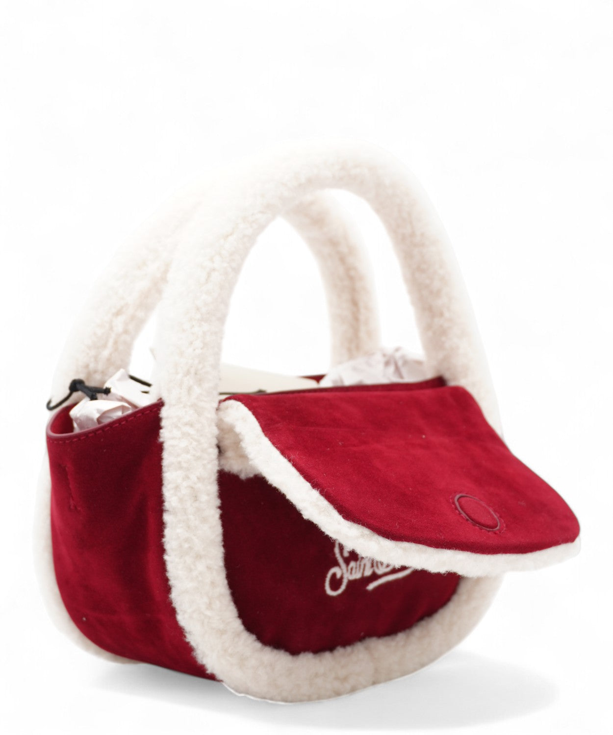 Borsa Gilda Mutton in suede ed eco-shearling-Mc2 Saint Barth-Borse a mano-Vittorio Citro Boutique