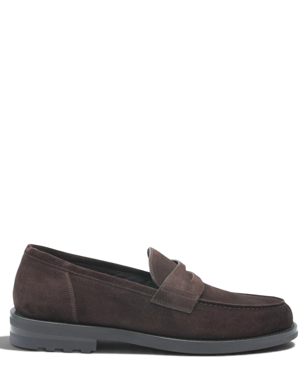 Mocassino Penny Loafer Uomo Camoscio Testa di Moro