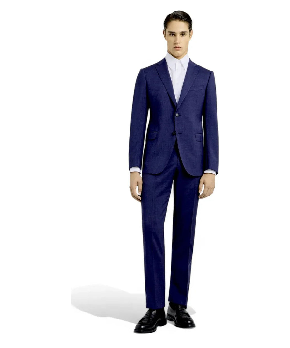 Abito Slim Fit in Fresco Lana Natural Stretch-Emporio Armani-Abiti-Vittorio Citro Boutique