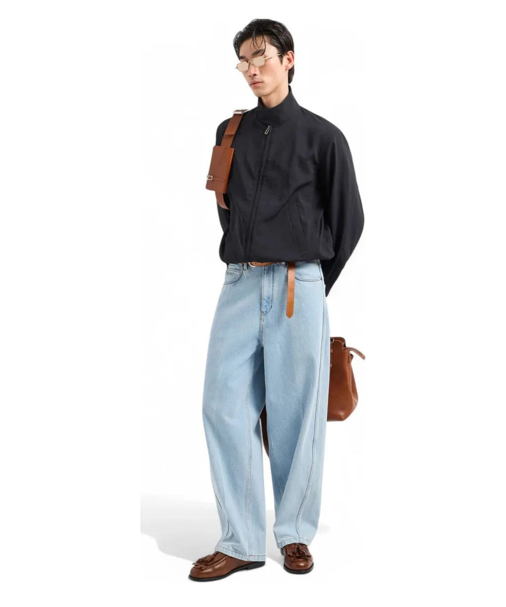 Blouson in Nylon Seersucker Leggero con Zip-Emporio Armani-Giacche-Vittorio Citro Boutique