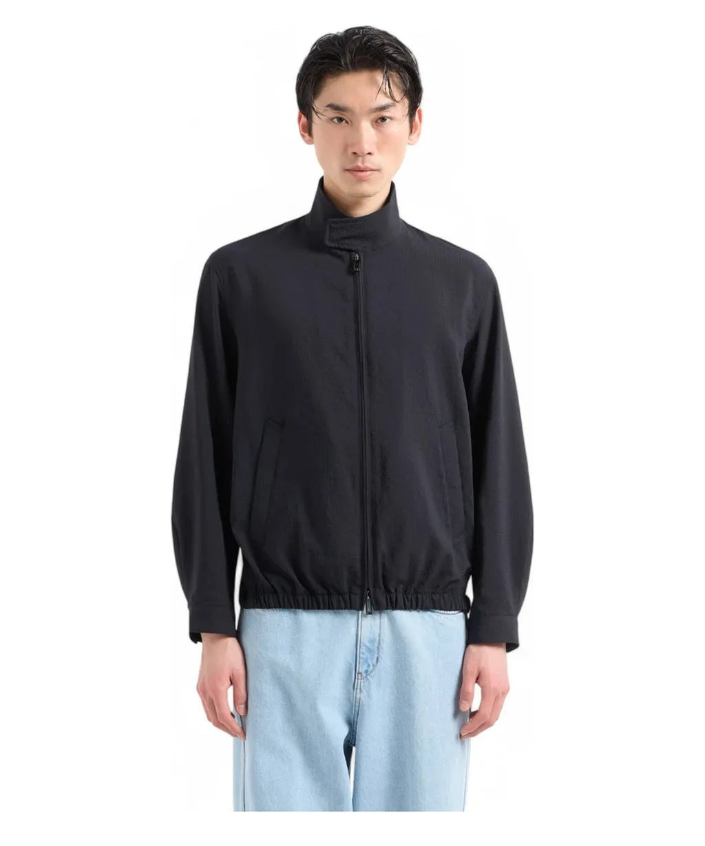 Blouson in Nylon Seersucker Leggero con Zip-Emporio Armani-Giacche-Vittorio Citro Boutique