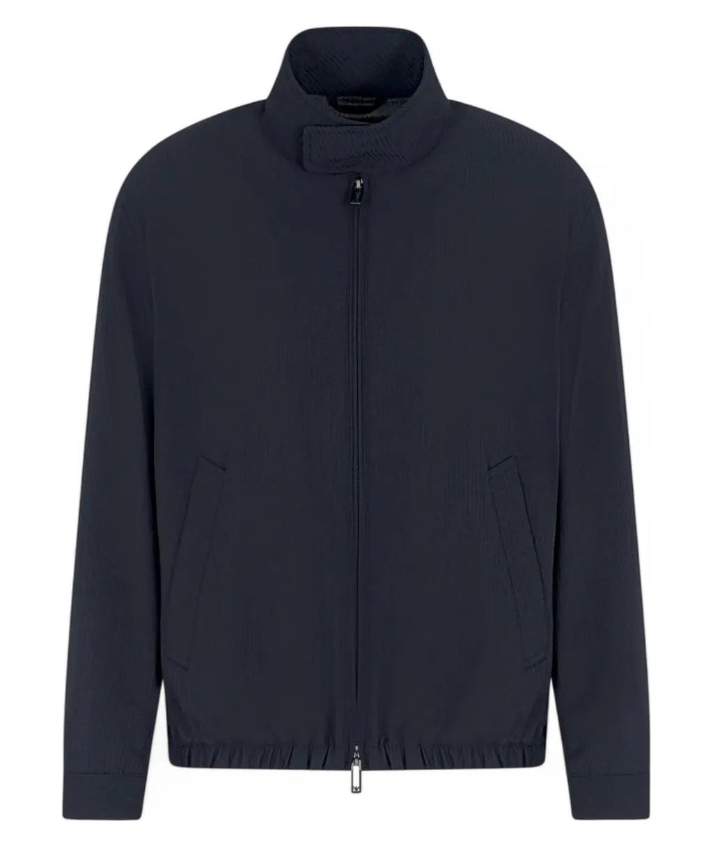 Blouson in Nylon Seersucker Leggero con Zip-Emporio Armani-Giacche-Vittorio Citro Boutique