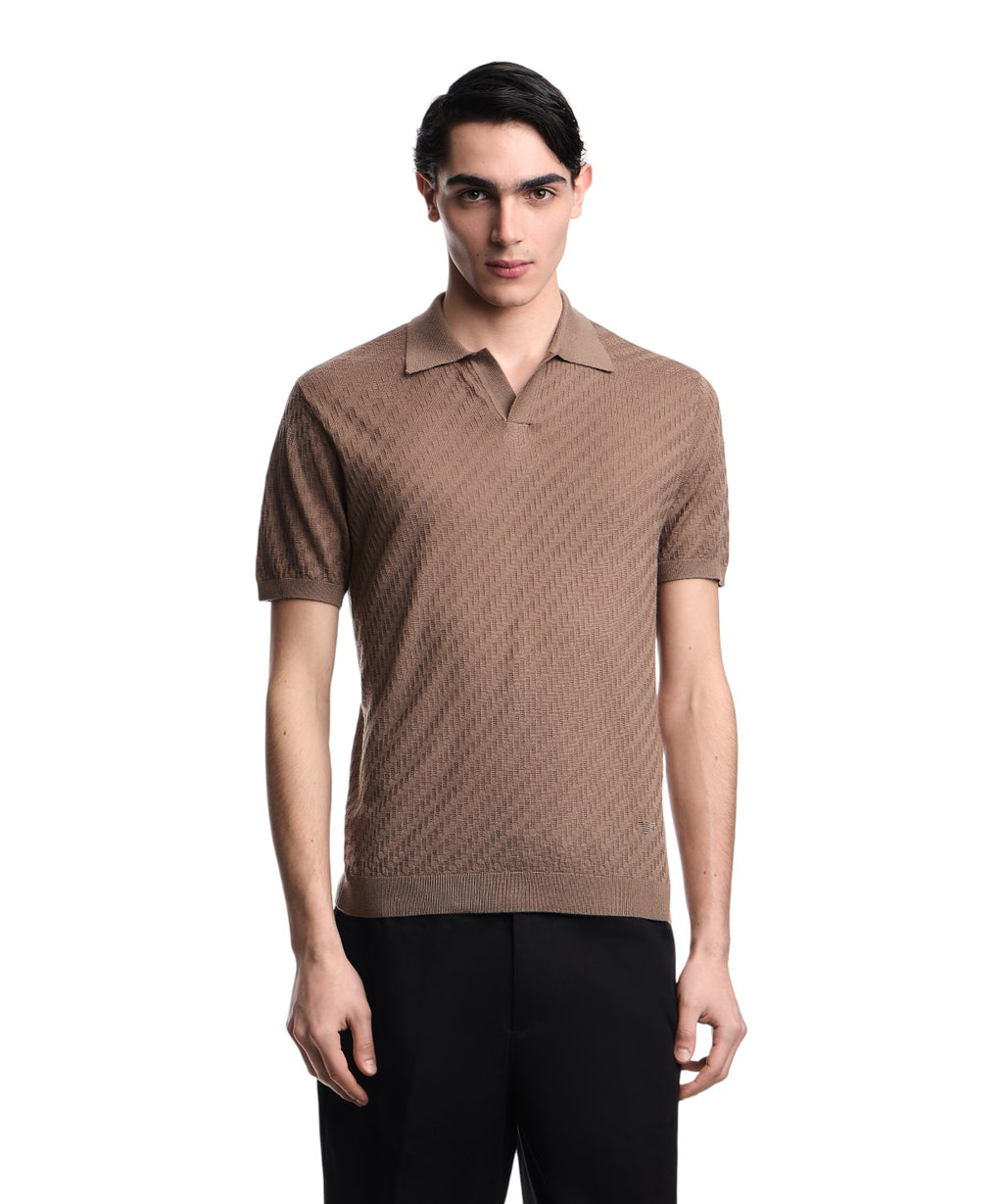 Polo Emporio Armani Homme en Mélange Lyocell