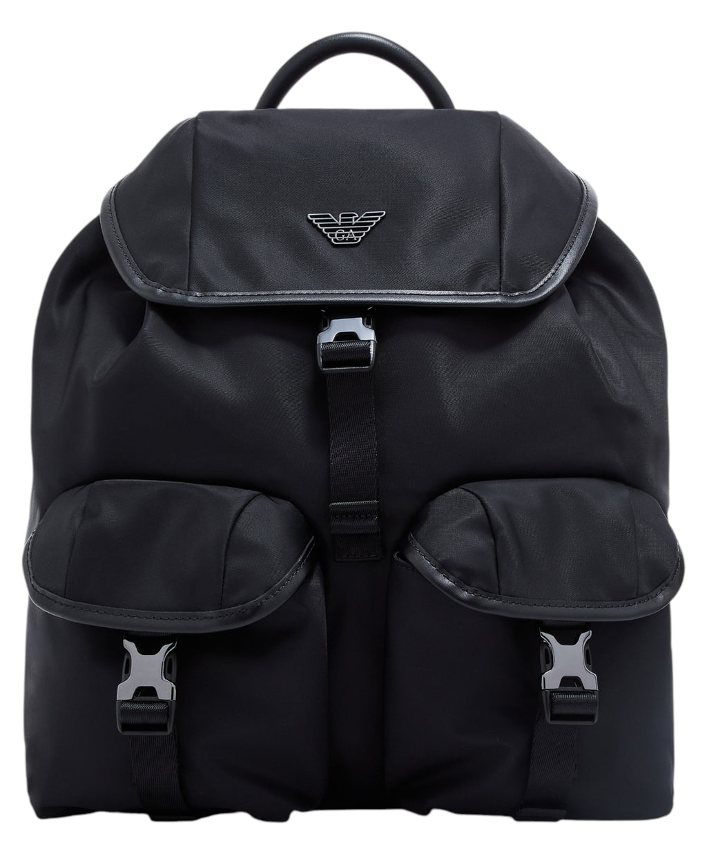 Sac à dos Emporio Armani en nylon et cuir régénéré