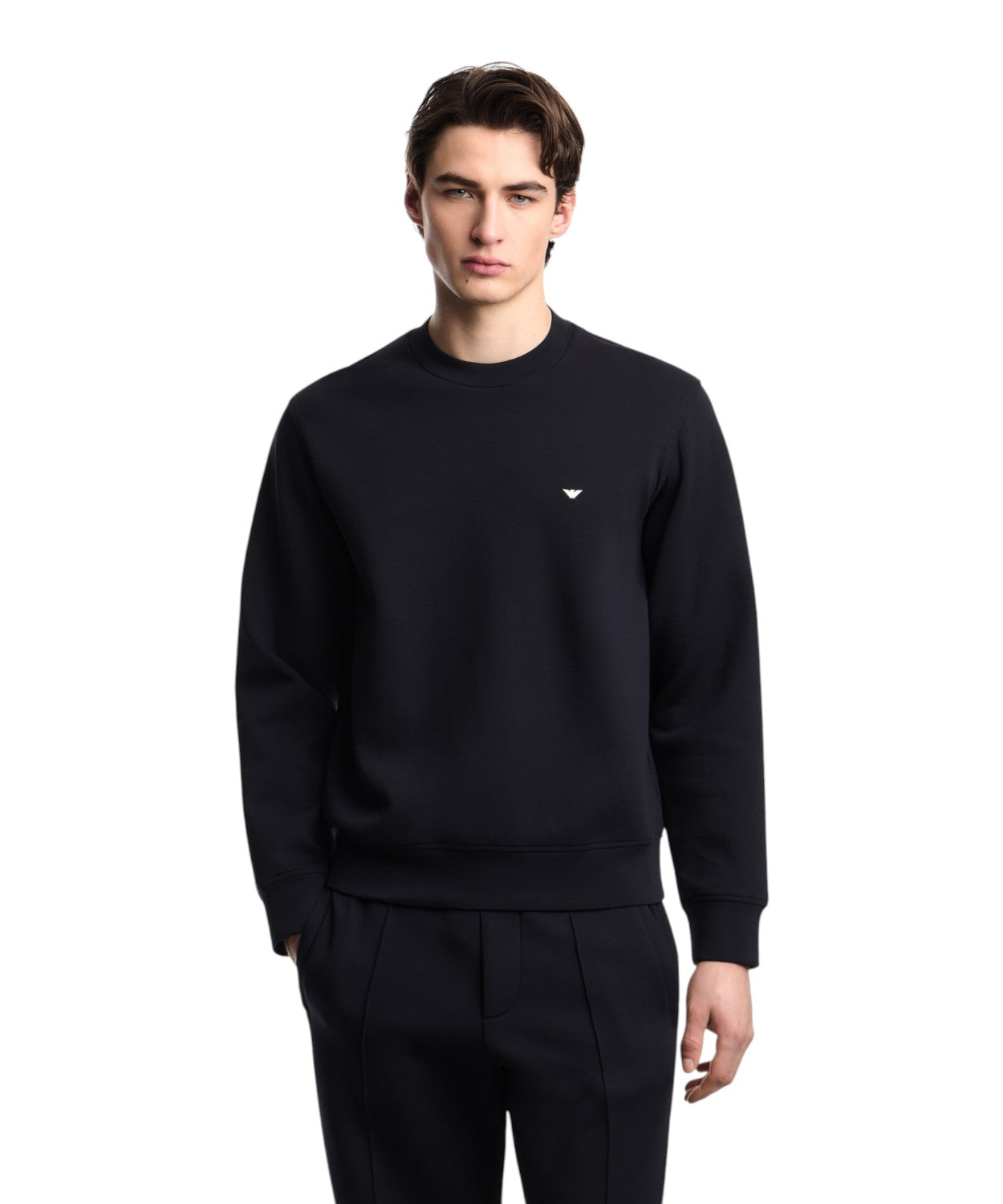 Felpa Emporio Armani Uomo Girocollo in Stretch
