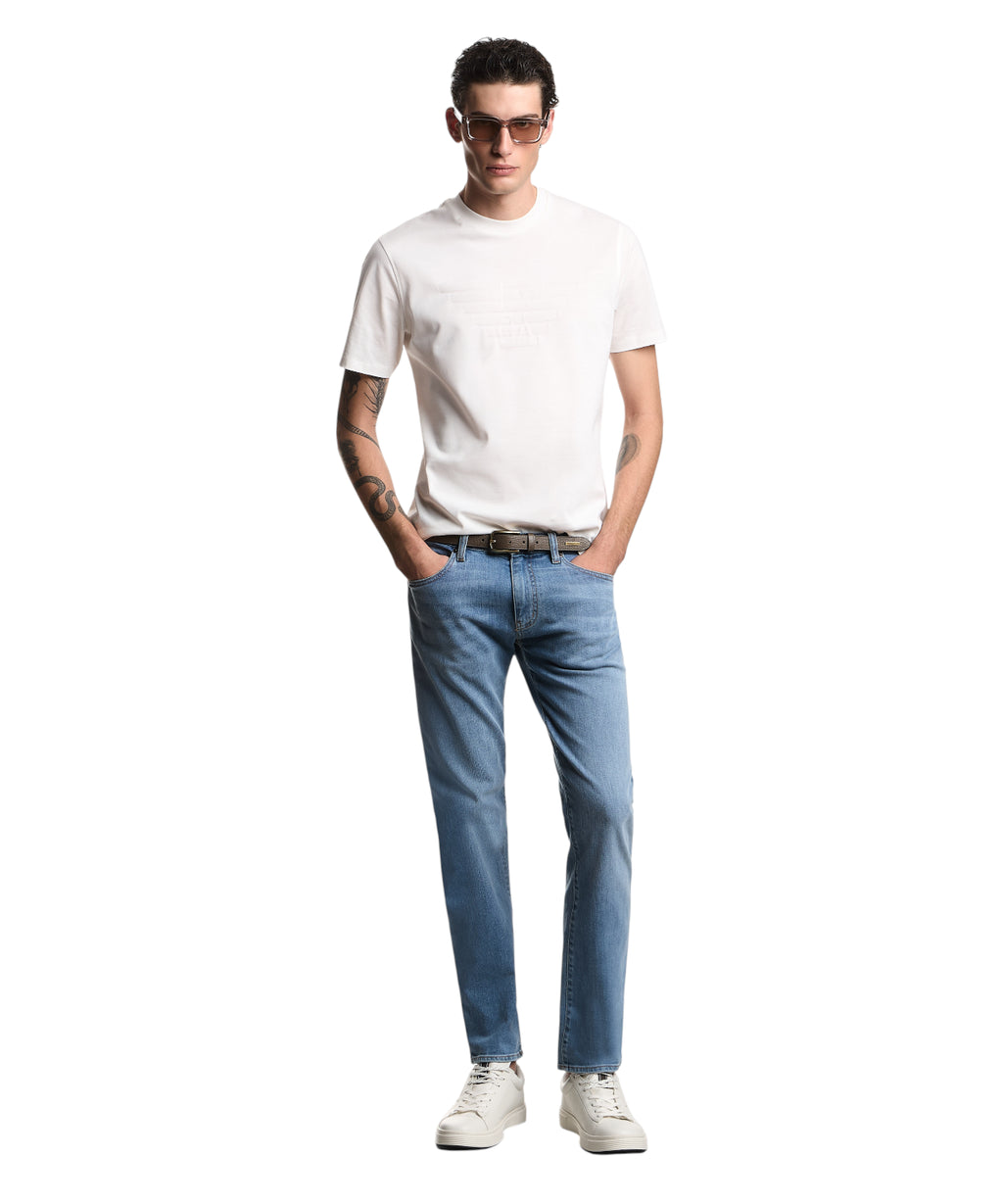 T-shirt homme Emporio Armani avec logo intarsia