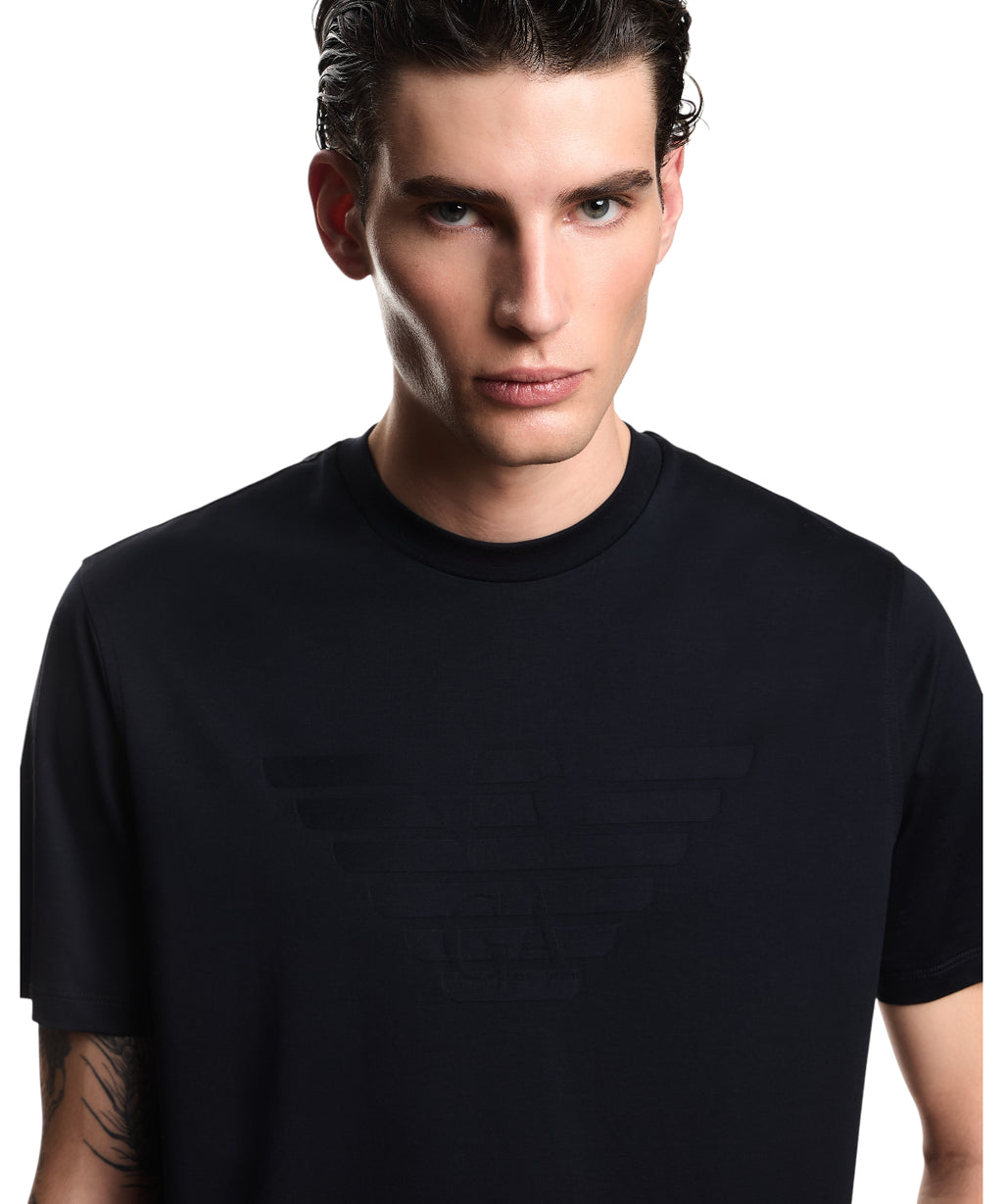 T-shirt homme Emporio Armani avec logo intarsia