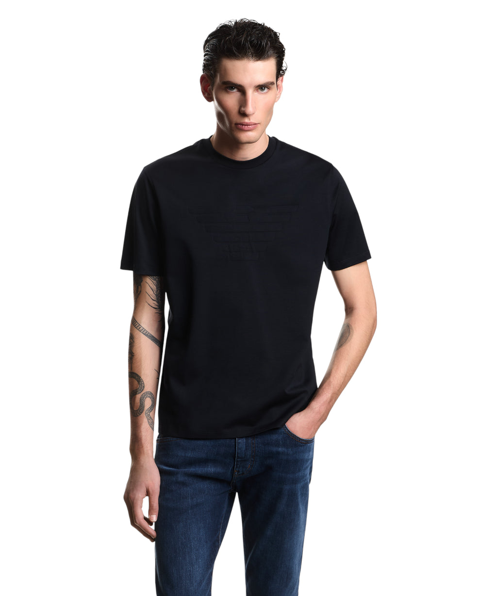 T-shirt homme Emporio Armani avec logo intarsia