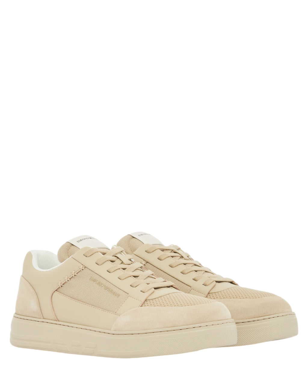 Baskets Emporio Armani en Cordura® daim et mesh avec confort