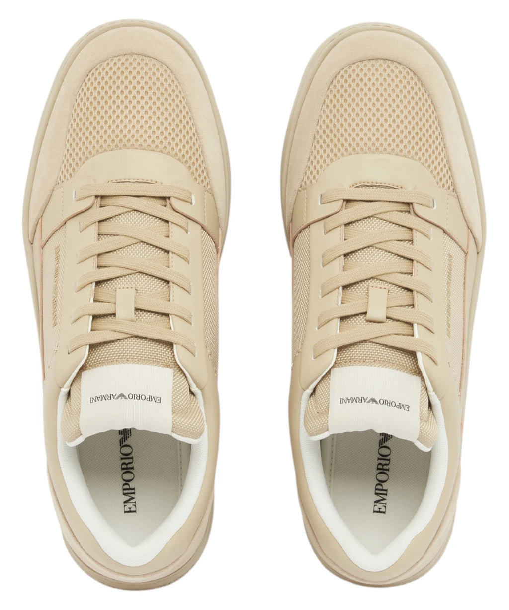 Baskets Emporio Armani en Cordura® daim et mesh avec confort