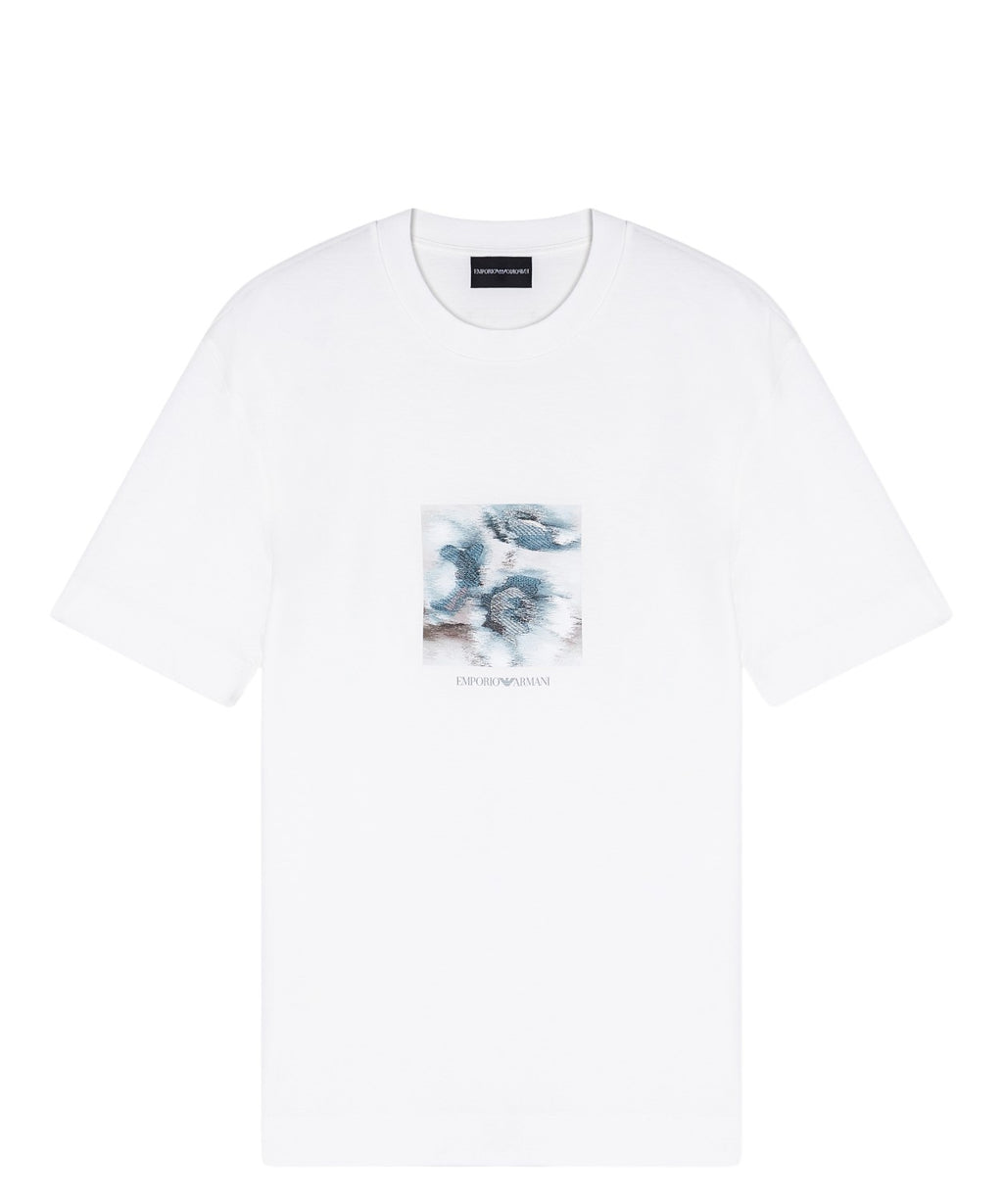 T-shirt homme en jersey Lyocell Emporio Armani