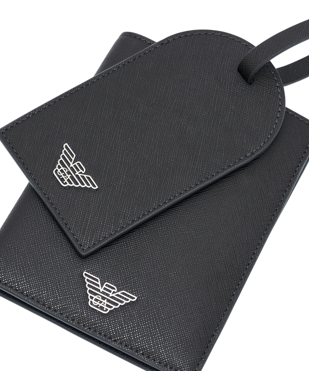 Coffret porte-passeport et étiquette de bagage pour voyageurs