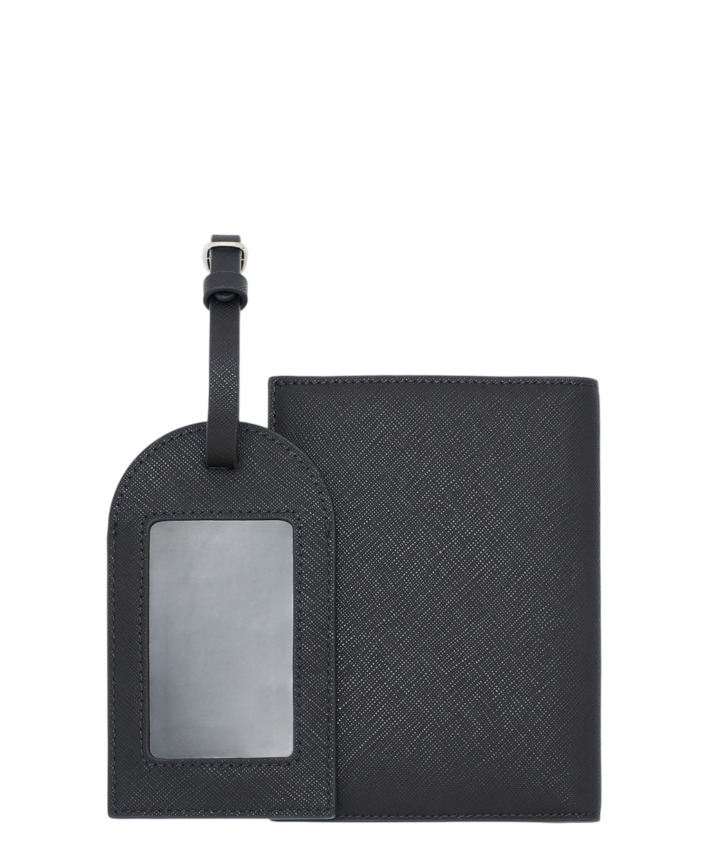 Coffret porte-passeport et étiquette de bagage pour voyageurs