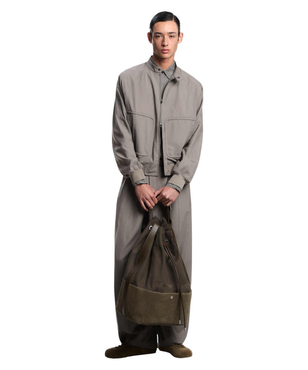 Blouson homme en laine vierge fraîche Emporio Armani