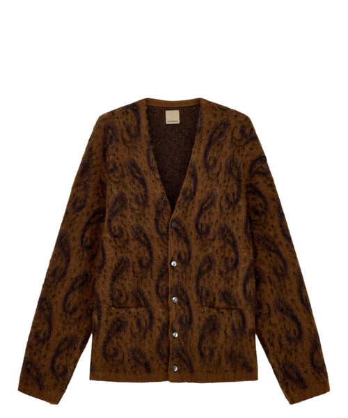 Cardigan Paisley Uomo in Lana Mohair Emporio Armani