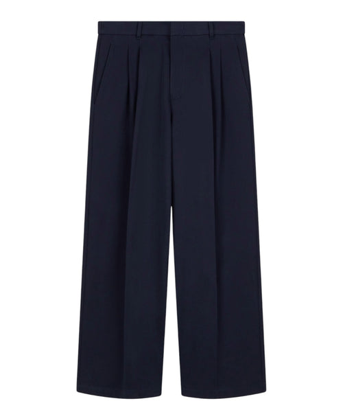 Pantaloni Uomo Cotone Gamba Dritta con Piega