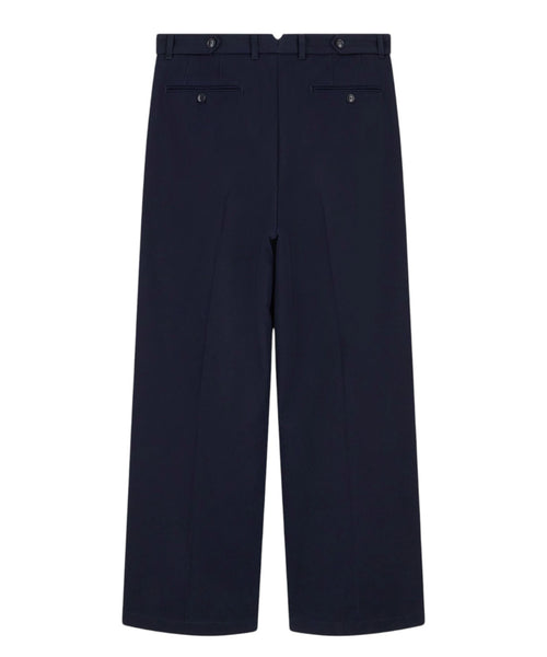 Pantaloni Uomo Cotone Gamba Dritta con Piega