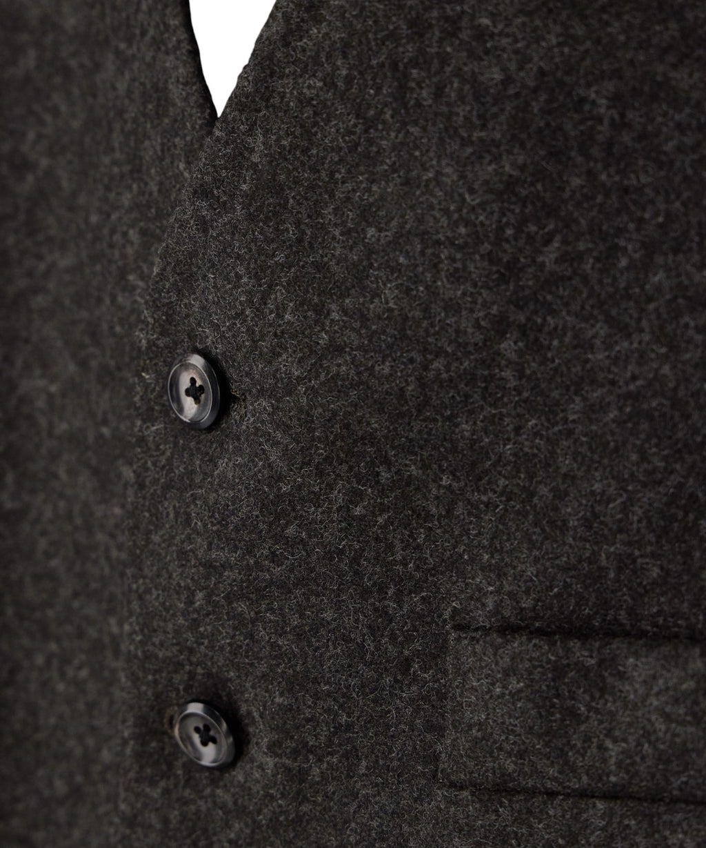Gilet Uomo in Flanella Compatta di Lana Elegante