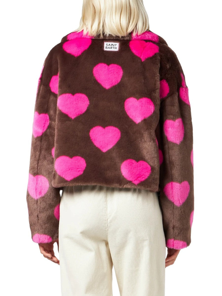 Pelliccia corta con stampa cuori-Mc2 Saint Barth-Pellicce e shearling-Vittorio Citro Boutique