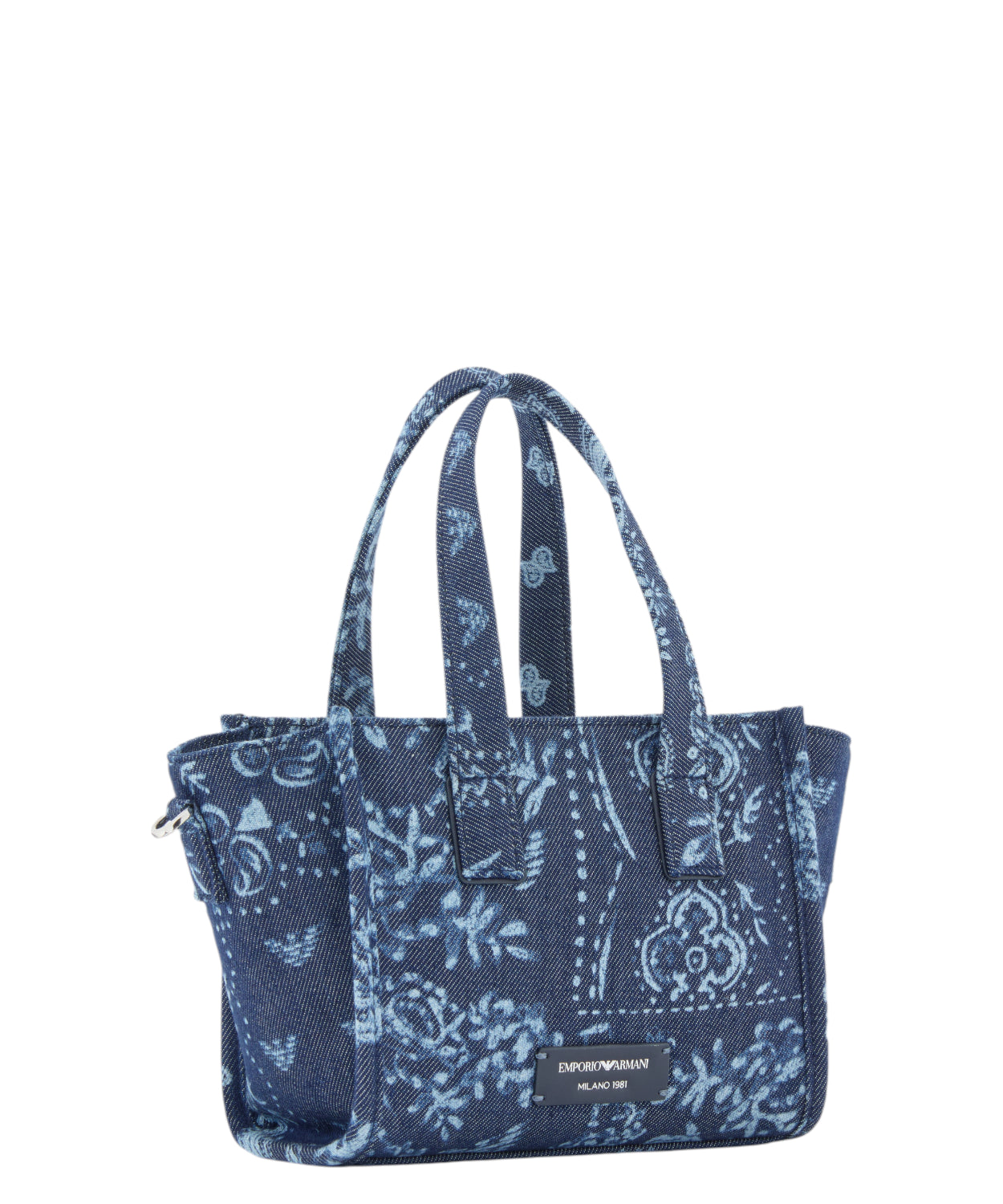 Mini Bag in Canvas con Stampa Bandana Emporio Armani