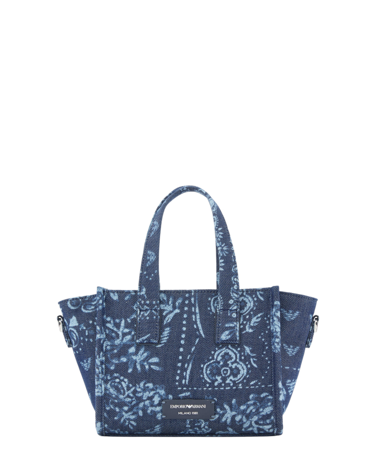 Mini Bag in Canvas con Stampa Bandana Emporio Armani