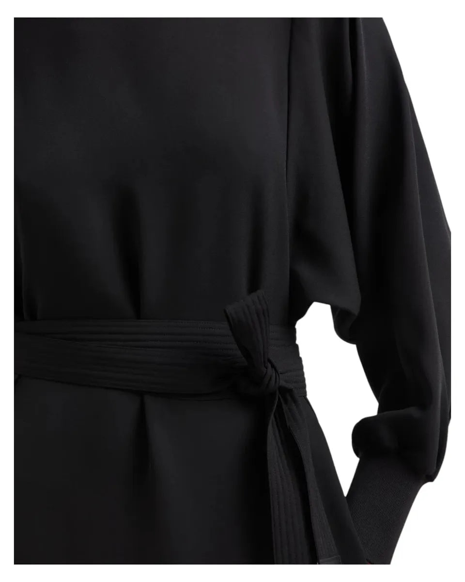 Abito in Crepe Fluido con Cintura-Emporio Armani-Abiti-Vittorio Citro Boutique