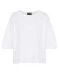 Blusa in Popeline di Cotone con Maniche Torchon-Emporio Armani-Camicie-Vittorio Citro Boutique