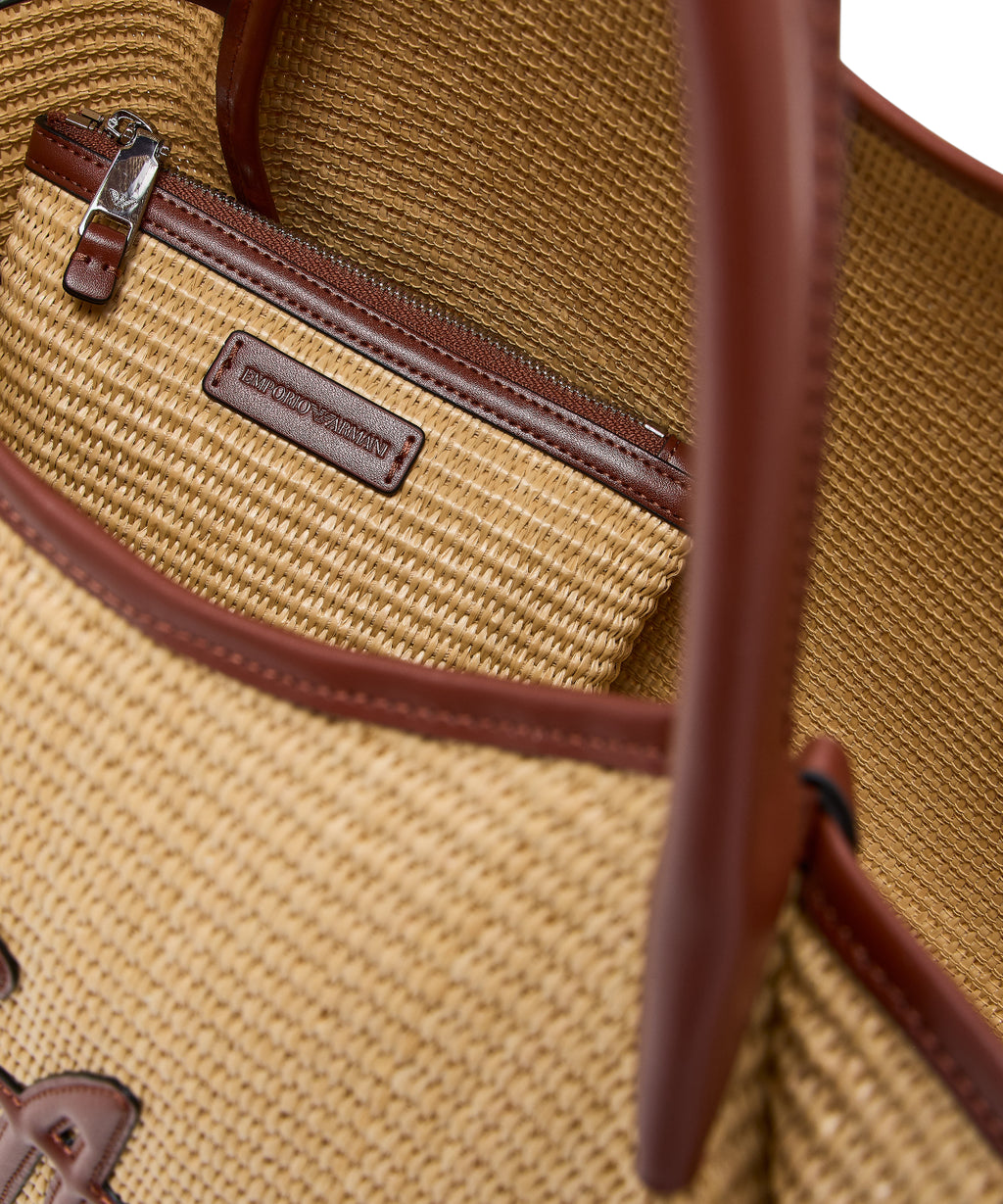 Sac à main Emporio Armani Shopper moyen en paille