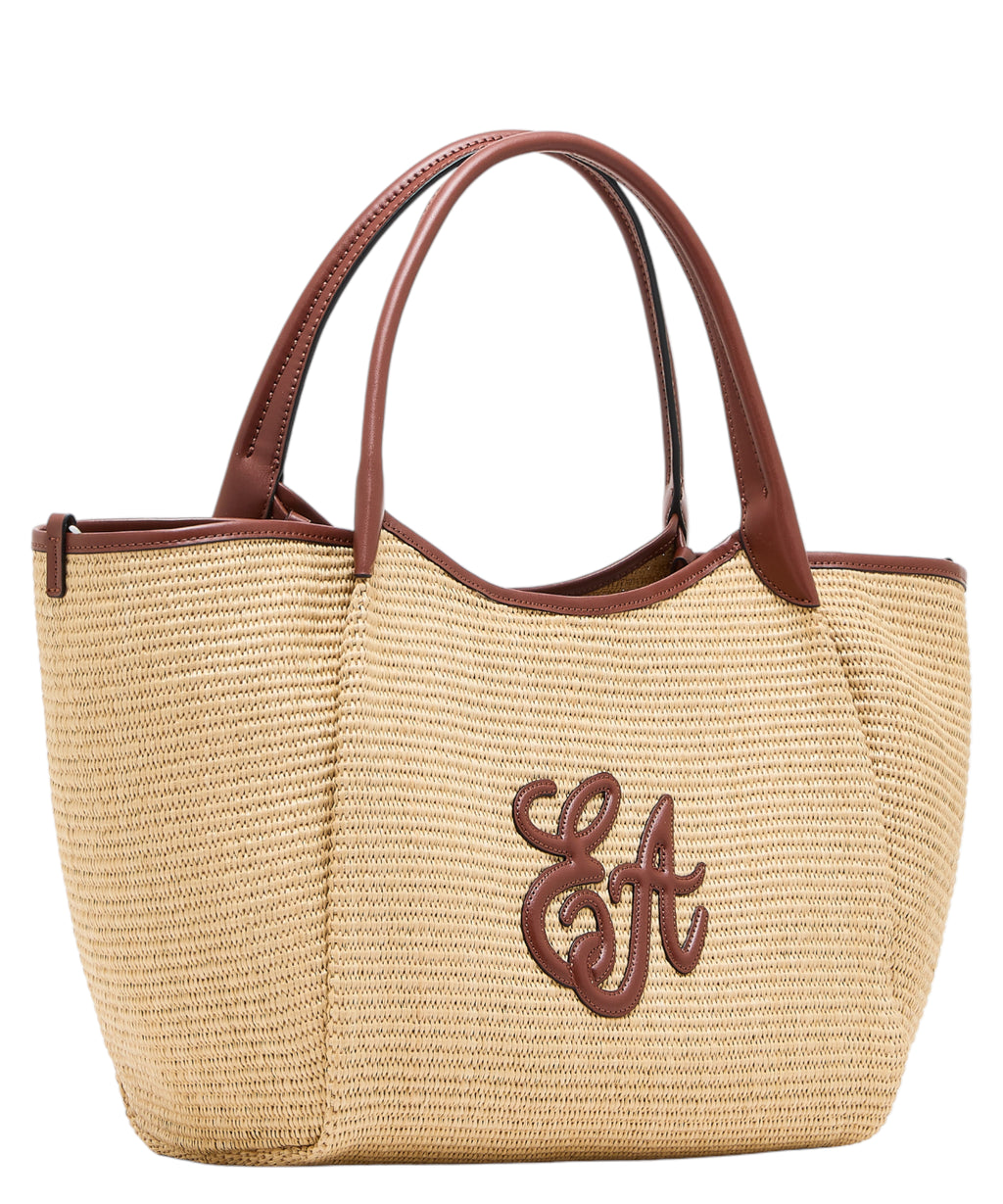 Sac à main Emporio Armani Shopper moyen en paille