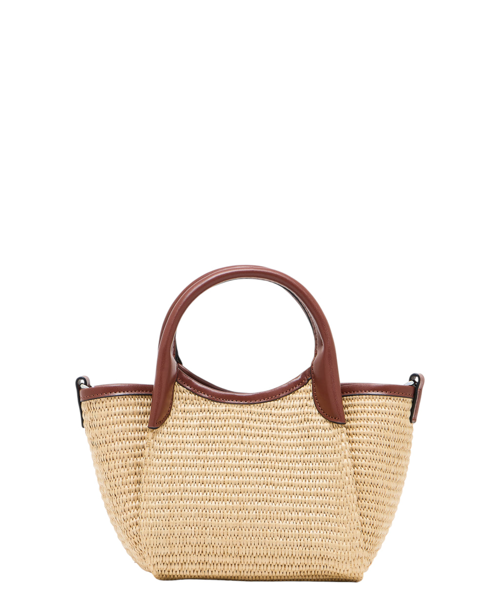 Sac Mini Emporio Armani en paille tressée