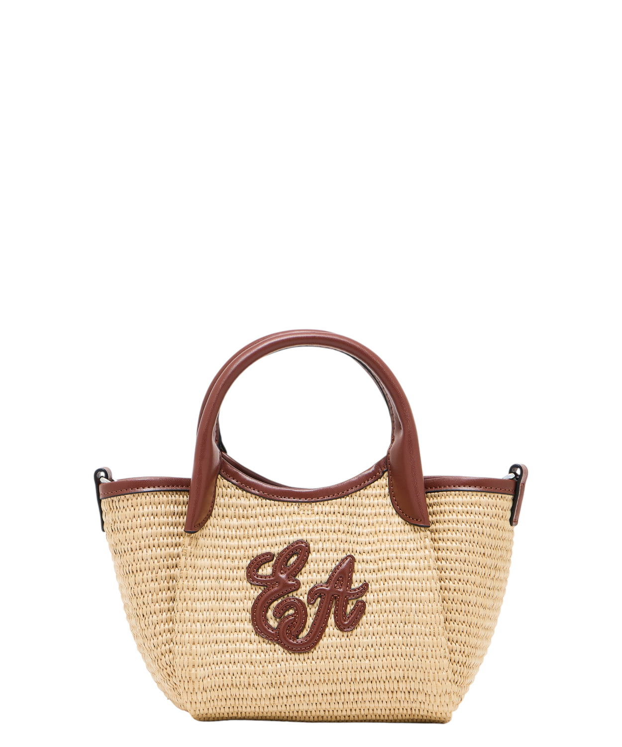 Borsa Mini Emporio Armani in Paglia Intrecciata