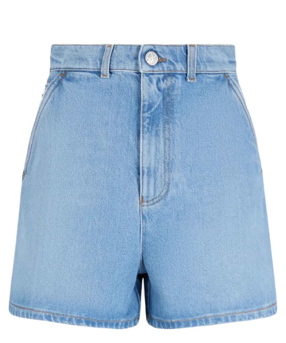 Shorts Vita Alta in Denim Effetto Used – Modello J77 Regular Fit-Emporio Armani-Shorts-Vittorio Citro Boutique