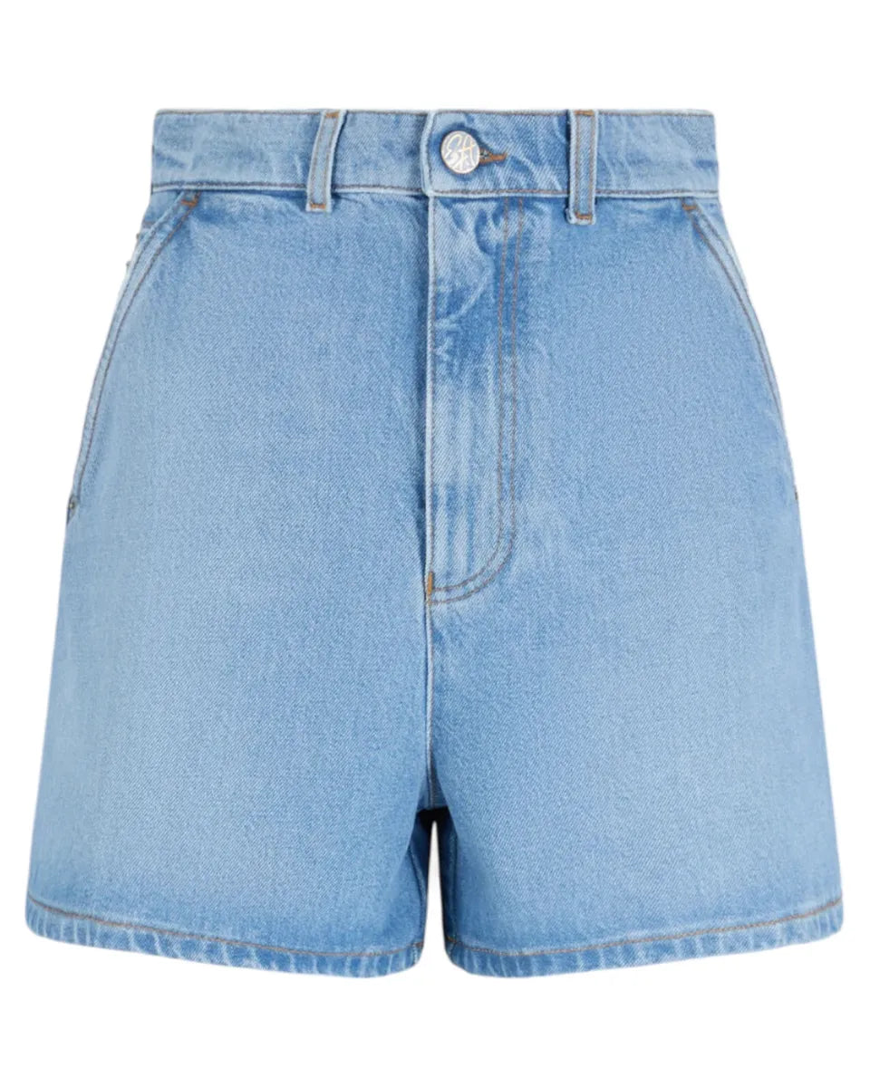 Shorts Vita Alta in Denim Effetto Used – Modello J77 Regular Fit-Emporio Armani-Shorts-Vittorio Citro Boutique