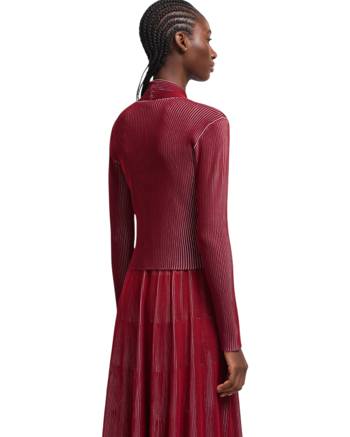 Cardigan Effetto Vanisé con Scollo a V-Emporio Armani-Maglieria-Vittorio Citro Boutique