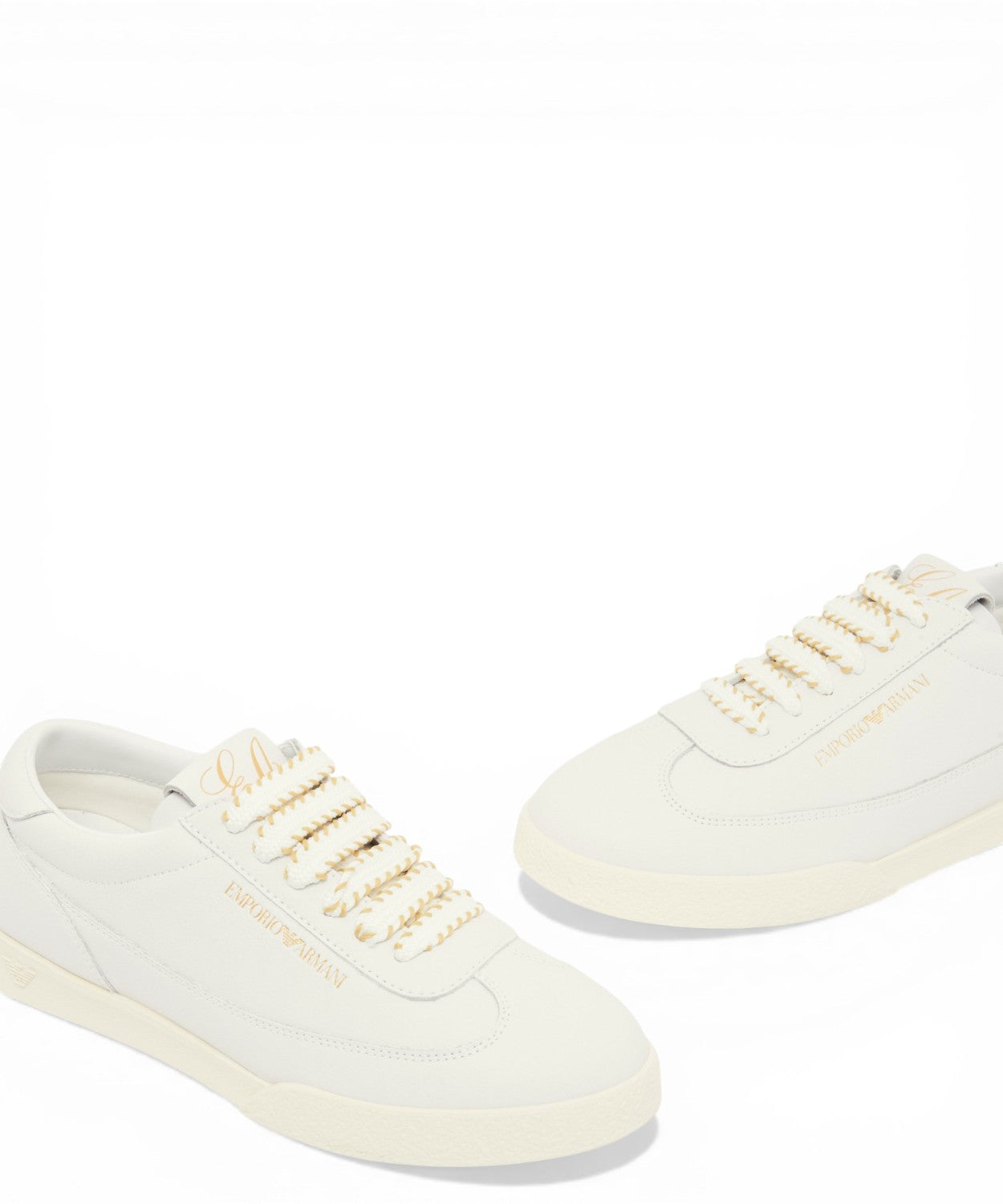Baskets Emporio Armani en cuir de veau avec double lacet