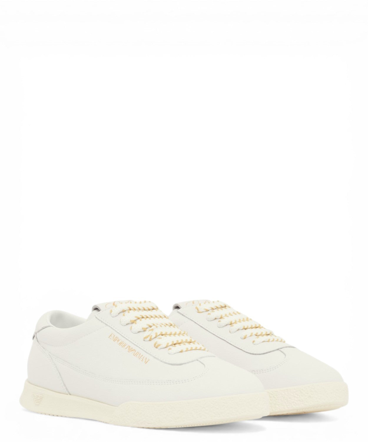 Baskets Emporio Armani en cuir de veau avec double lacet