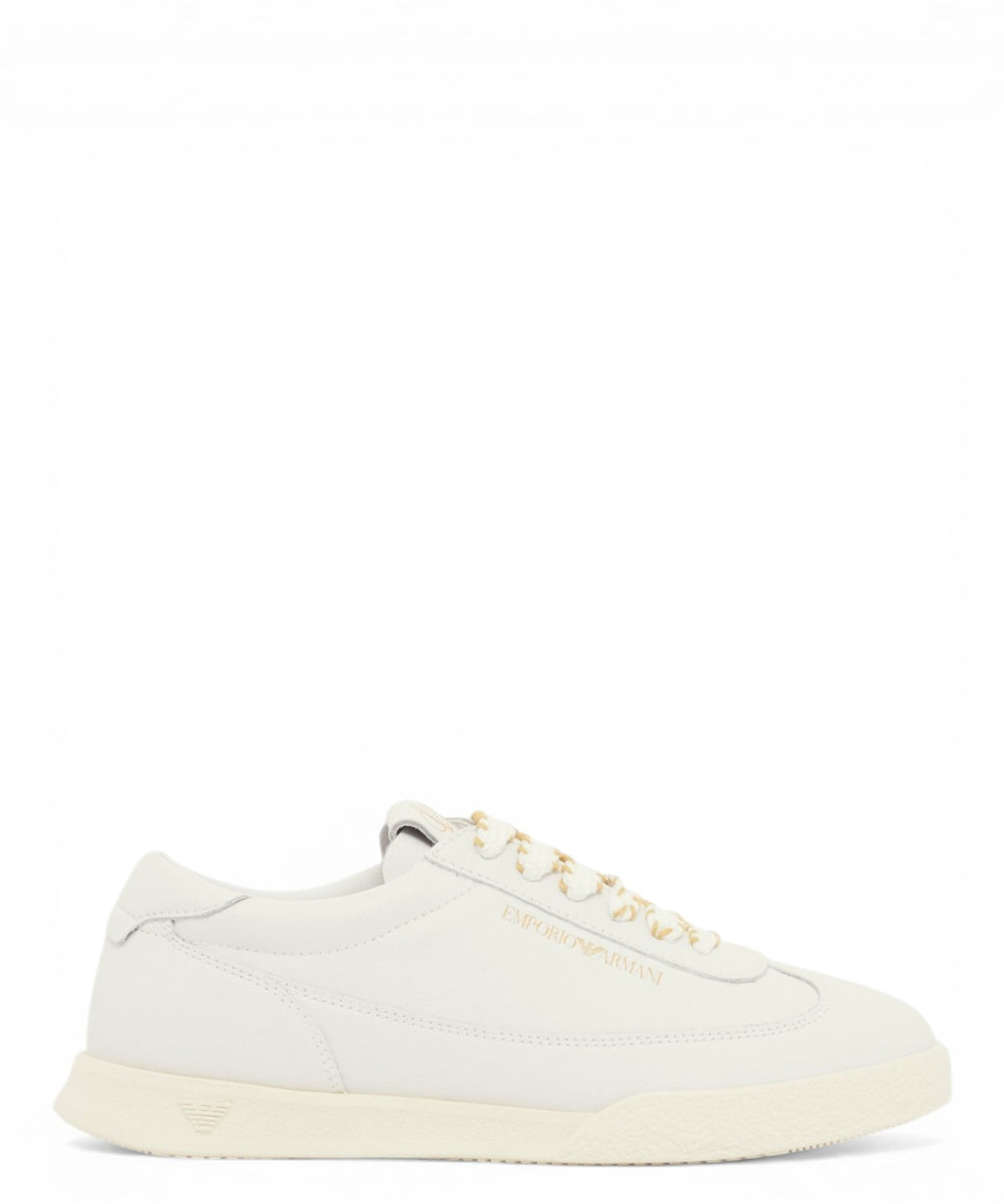 Baskets Emporio Armani en cuir de veau avec double lacet