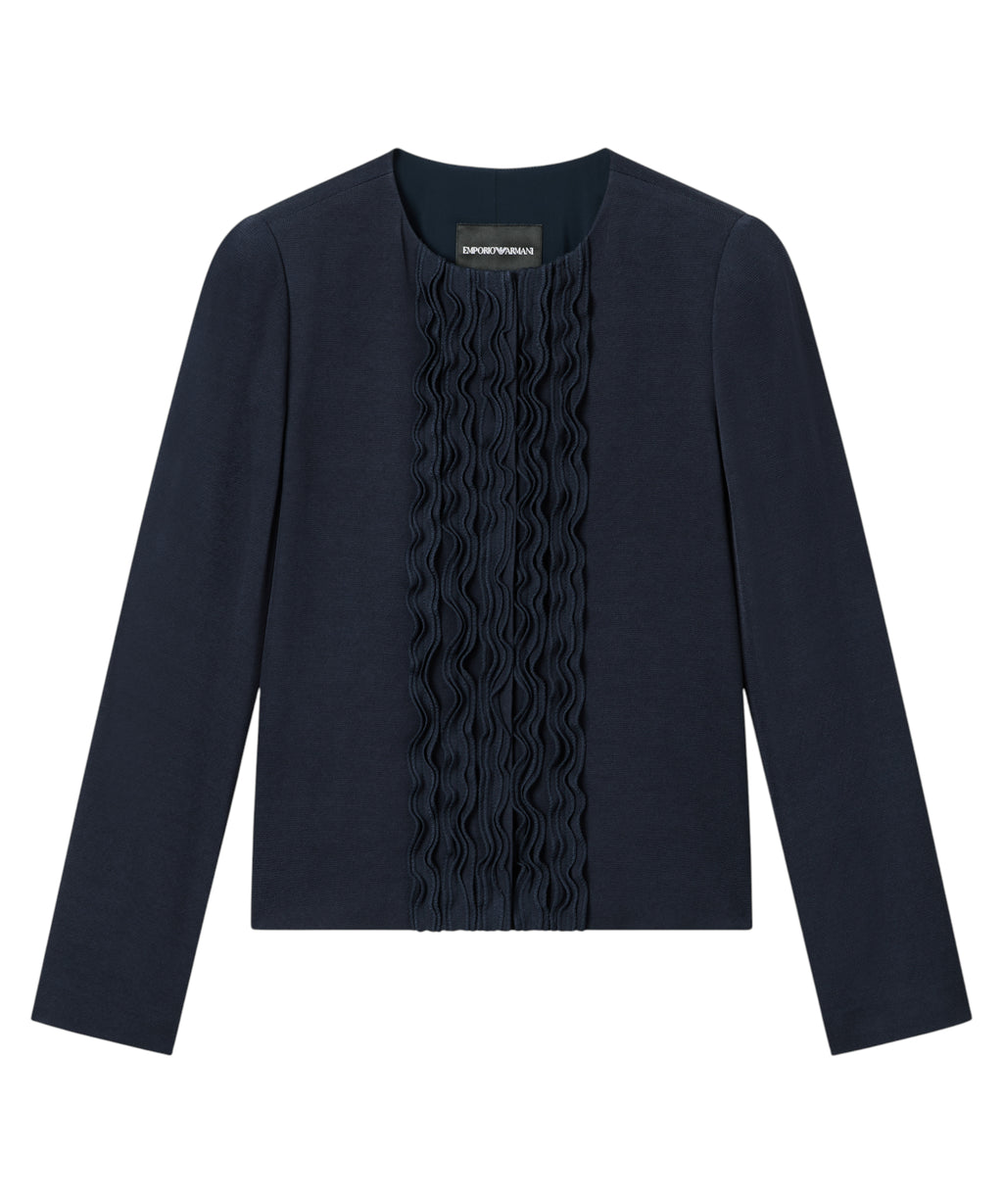 Veste cintrée en twill lavé Emporio Armani