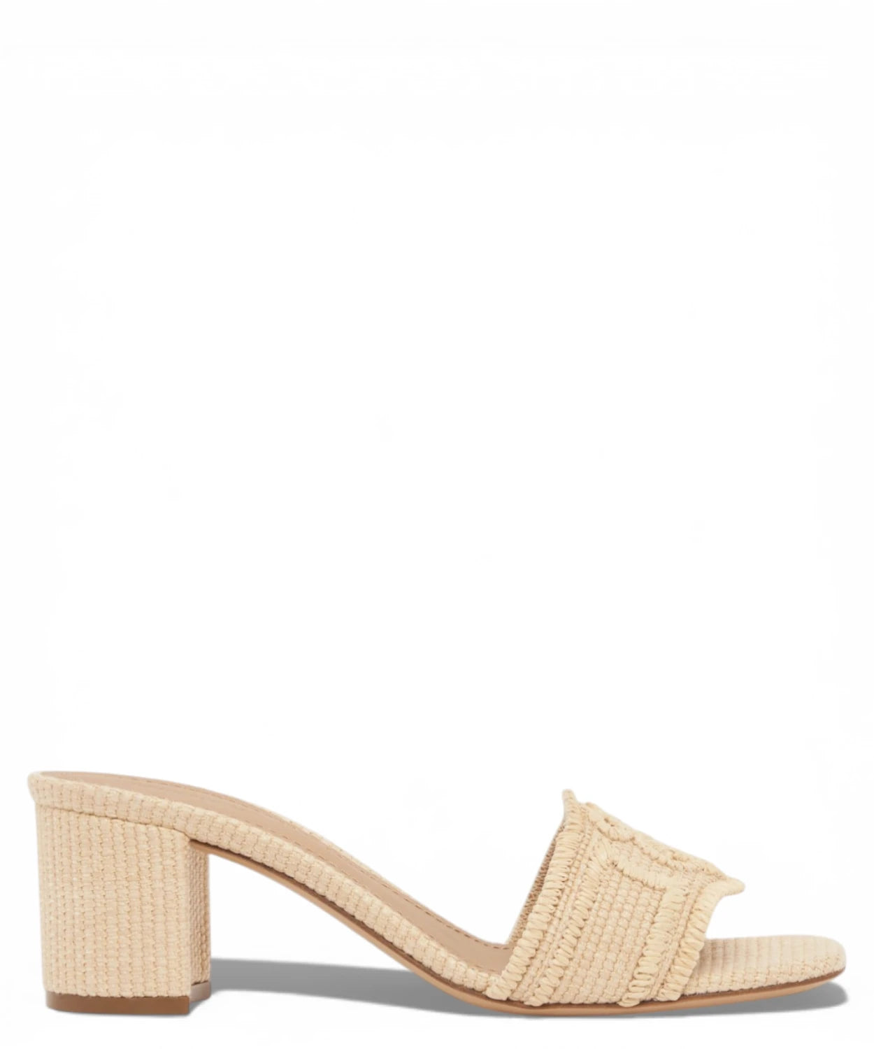 Emporio Armani Sandales à Talon en Raphia Tressé