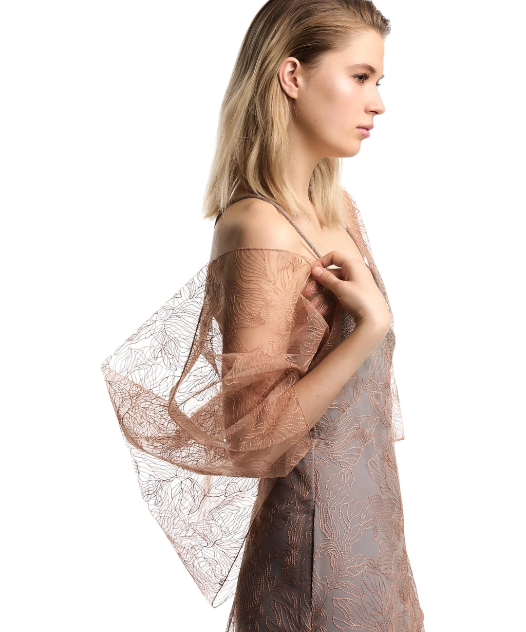 Emporio Armani Mantella en tulle brodé - Élégance et style