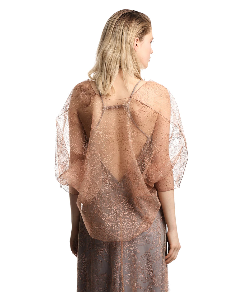 Emporio Armani Mantella en tulle brodé - Élégance et style