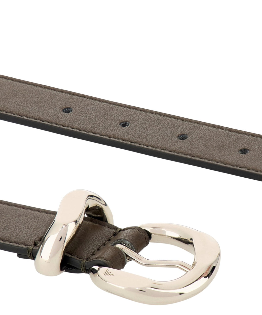 Cintura Pelle Bovina con Fibbia in Metallo Elegante
