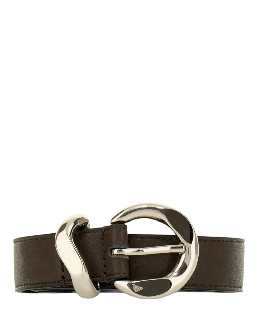 Cintura Pelle Bovina con Fibbia in Metallo Elegante