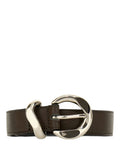 Cintura Pelle Bovina con Fibbia in Metallo Elegante