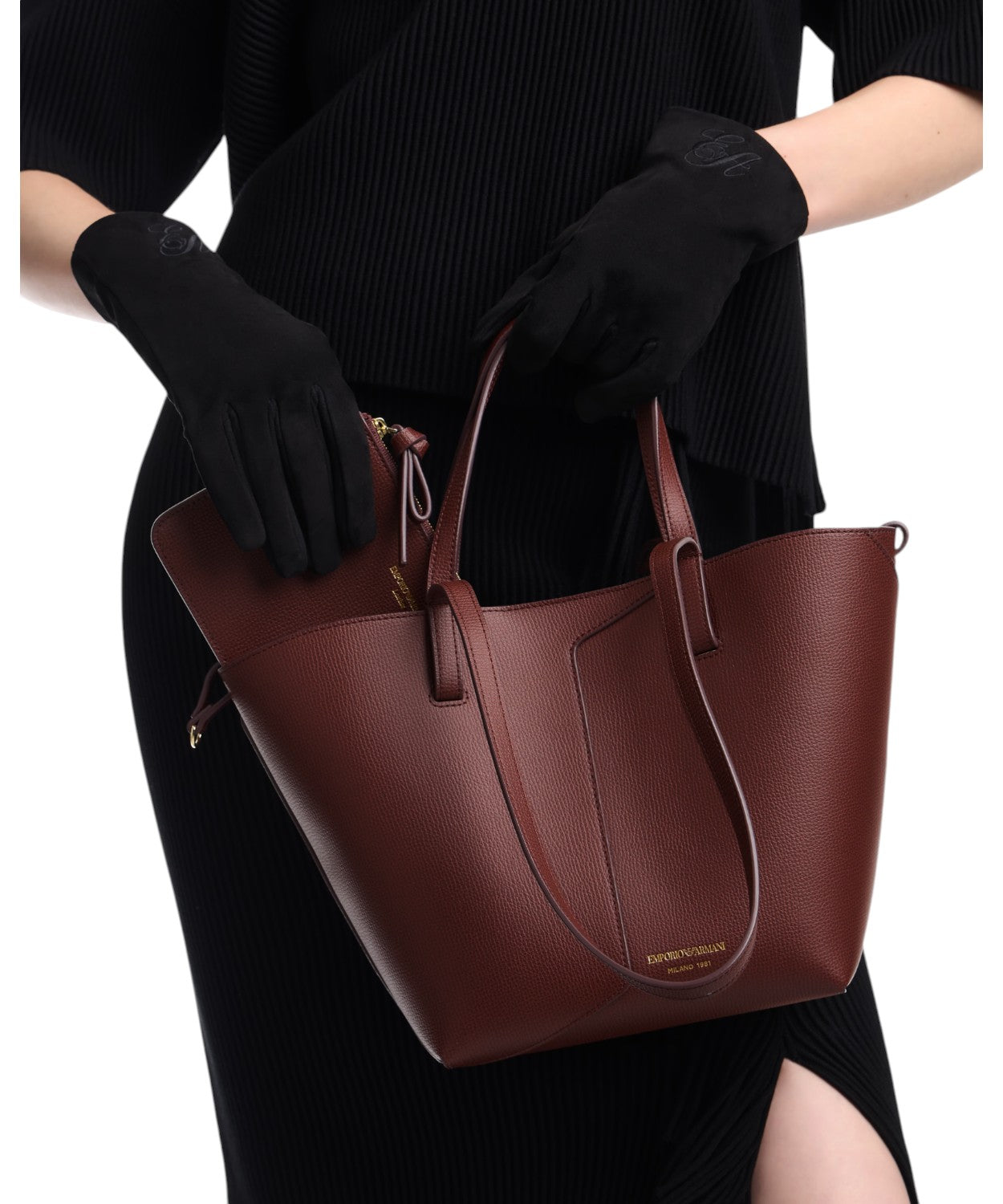 Borsa Emporio Armani 1981 Tote Bag in Pelle