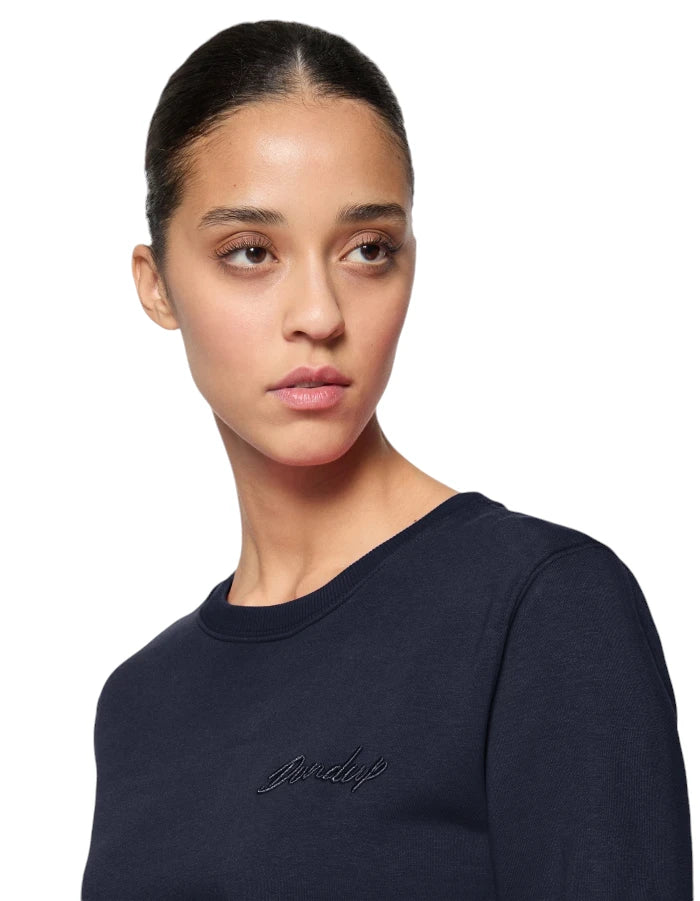 Felpa Girocollo Regular con Logo Ricamato-Vittoriocitro-Vittorio Citro Boutique